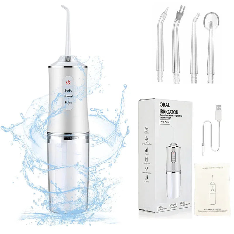 Portable Water Flosser – IPX7 Waterproof Dental Cleaner & Oral Irrigator