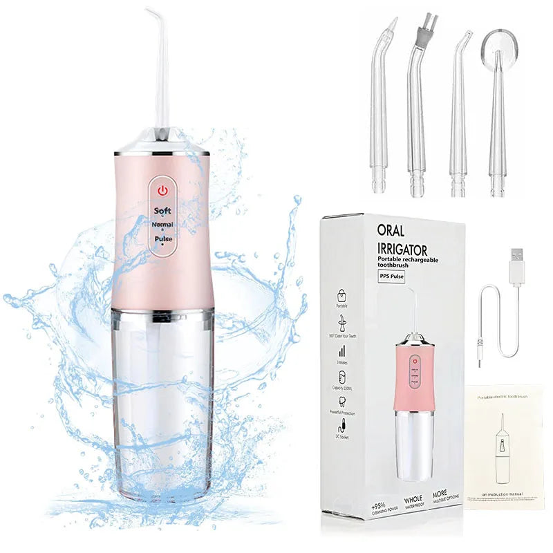 Portable Water Flosser – IPX7 Waterproof Dental Cleaner & Oral Irrigator