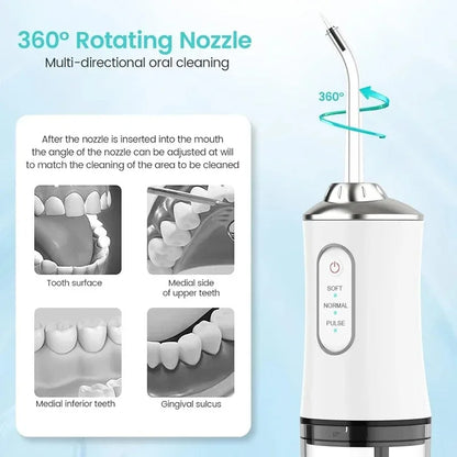 Portable Water Flosser – IPX7 Waterproof Dental Cleaner & Oral Irrigator